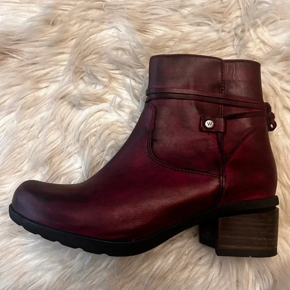 WOLKY ‘Idalia’ Oxblood Leather Booties - Picture 6 of 15